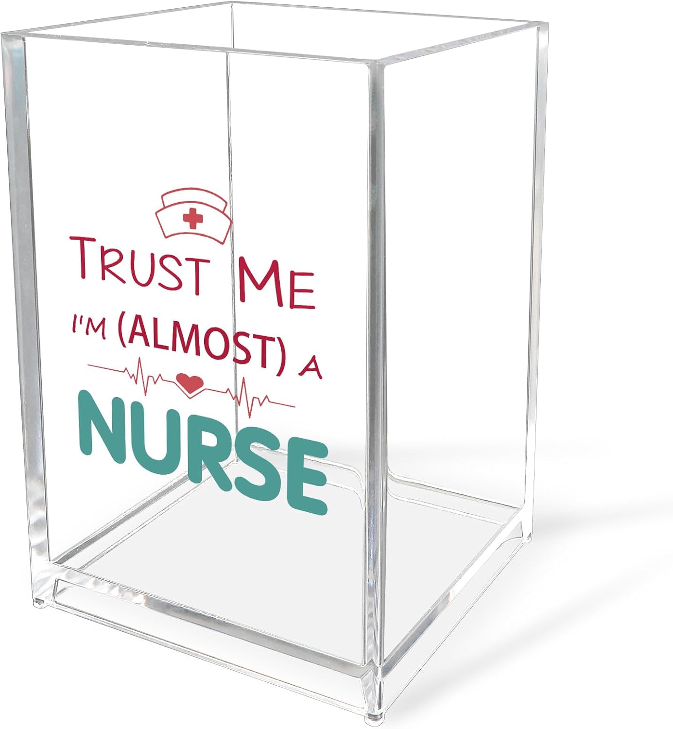 Future Nurse Gifts Funny Christmas Gifts for Nursing School Student Nurse Acrylic Pencil Holder Pen Cup Graduation Valentines Day Gift Stocking Stuffer Home School Desk Organizer Decorations