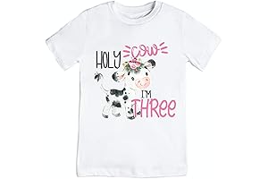 Holy Cow I'm Three Birthday Cow Outfit Third Birthday Party