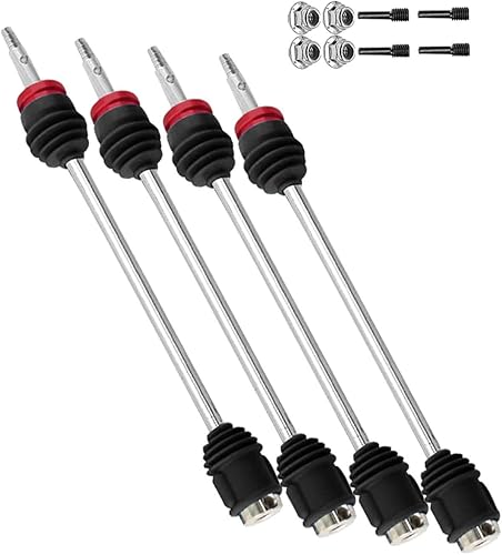 RC Upgrades Pieza para 110 T-MaxxRevoE-Maxx (primera generación), ejes de eje de transmisión delantero trasero #45 de acero #45, piezas de