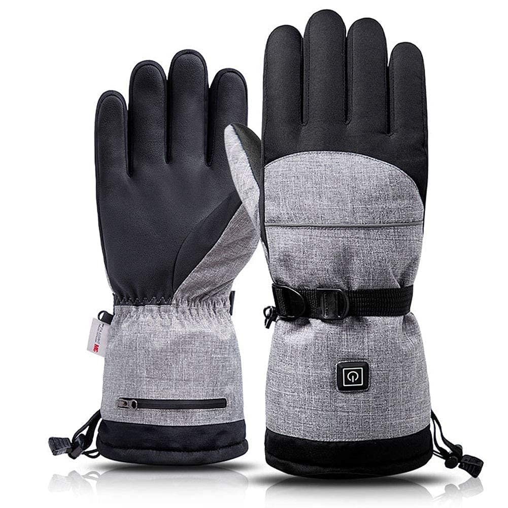 Guantes térmicos Guantes térmicos de Invierno Guantes a Prueba de Viento para Hombres y Mujeres Ciclismo al Aire Libre Motocicleta Camping, 3 Niveles de Control de Temperatura