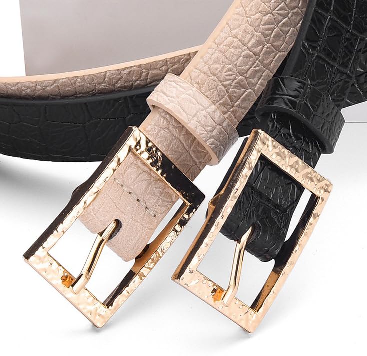 Vintage Embossed Leather Belt, Alloy Pin Buckle, Women's Belt for Jeans and Dresses4