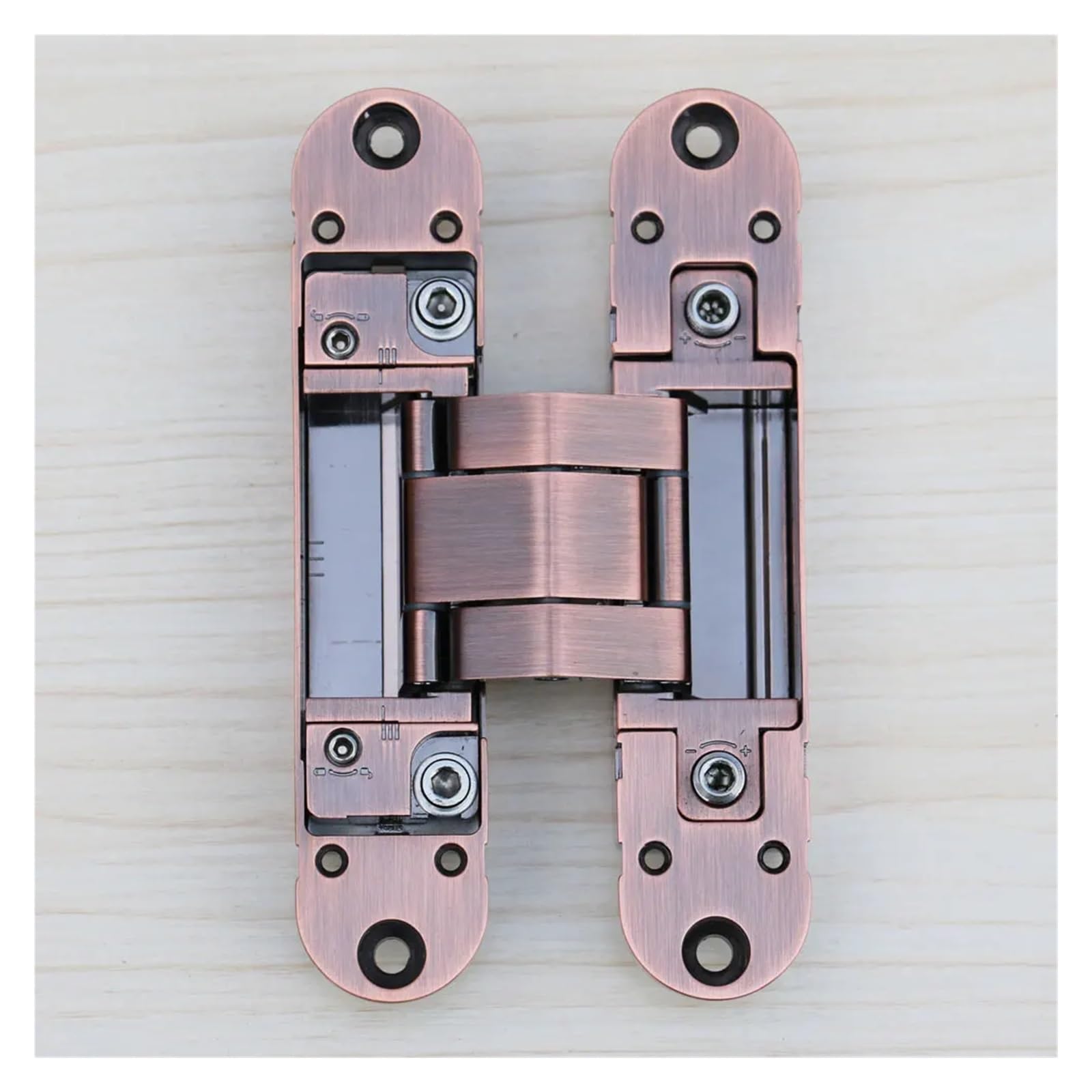 YMUGUEGH Recessed door hinges concealed hinges for doors(Red bronze)