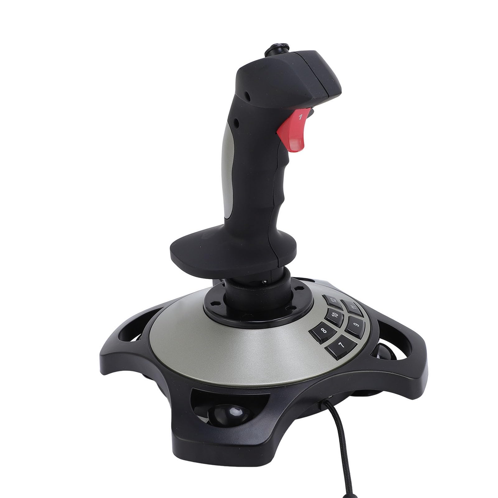Bewinner Flight Stick USB con Cable Simulador de Vuelo Joystick Controlador con Vibración y Acelerador, 12 Botones Programables para 7 8 10 11, Fácil Conexión para Ace Air Force