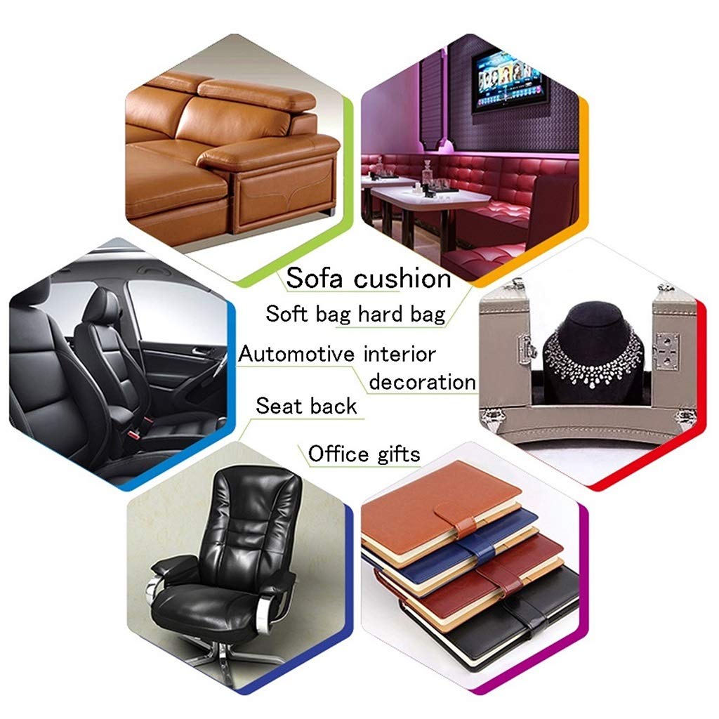 Accessori in tessuto di pelle sintetica per portafogli, borsa rettangolare, elastico, per casa, sartoria artigianale, abbigliamento fai da te e cucito(Colour: Red)(1.6X9m)