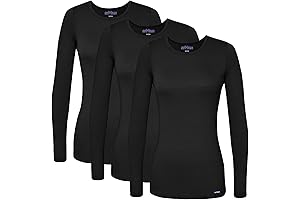 Sivvan Scrubs Long Sleeve Comfort Underscrub Tee 3-Pack: Premium Undershirt Base Layer for Women