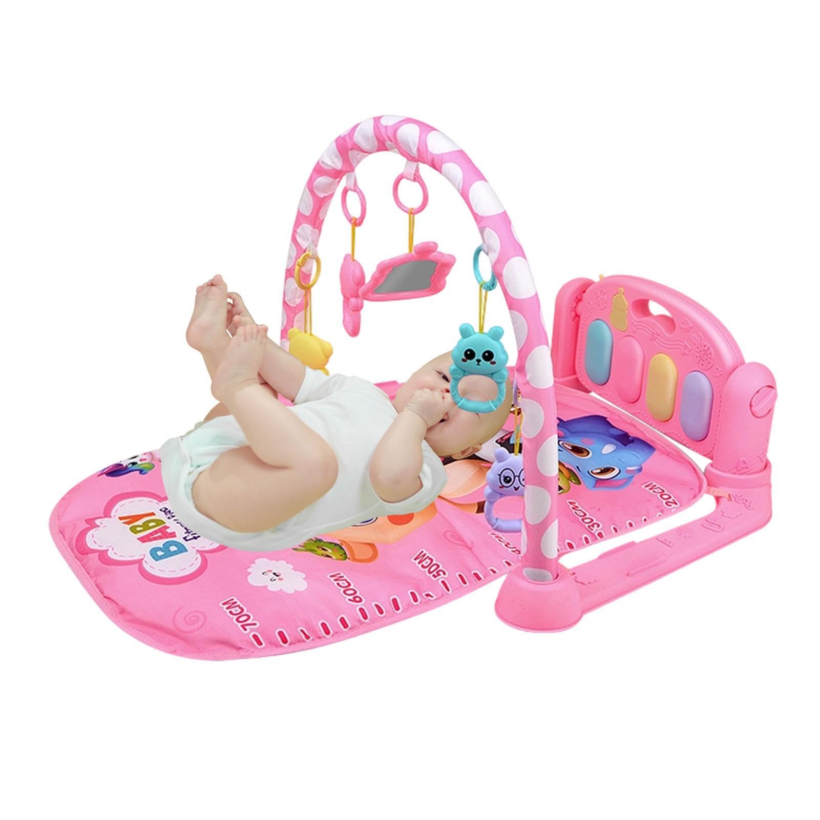 Alfombra Jugable Infantil Ajustable con Luz y Música | Plegable Piano Juego Gimnasio Infantil Alfombra Actividad para salón, dormitorio y cuarto de