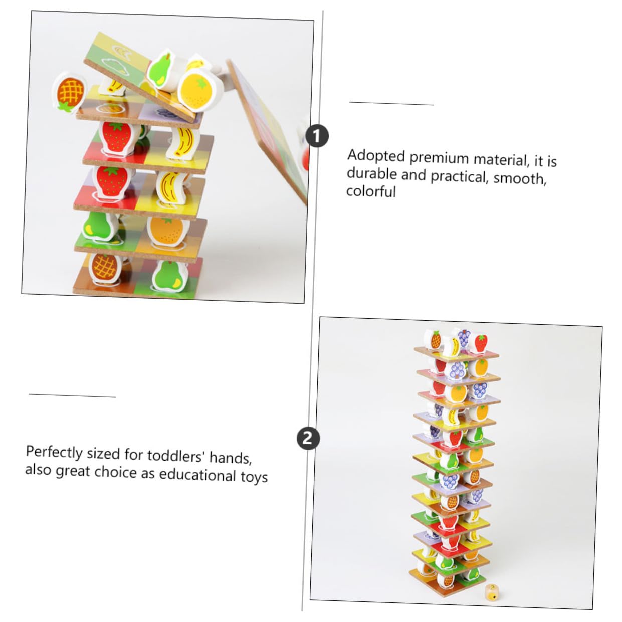 Abaodam Juego de Bloques de Madera Apilables 1 Set para Niños