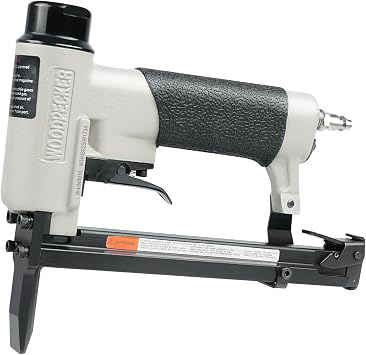 WOODPECKER HN8016 Pneumatic Upholstery Stapler for Woodworking | Long Nose, Fits 1/2-Inch Crown Staples, Length 1/4" to 5/8", Air Staple Gun for Furniture