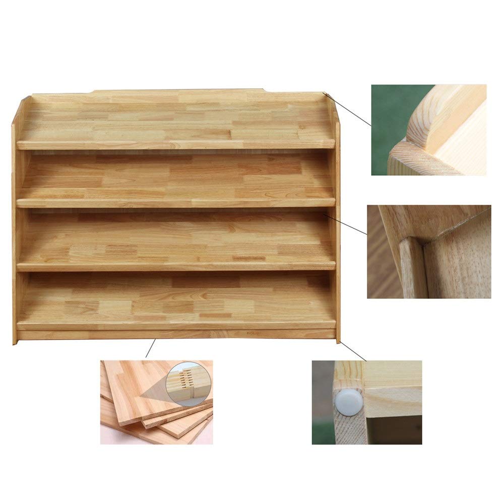 Amazon.co.jp: 本の陳列台 木製4段傾斜棚本棚本棚マルチユース