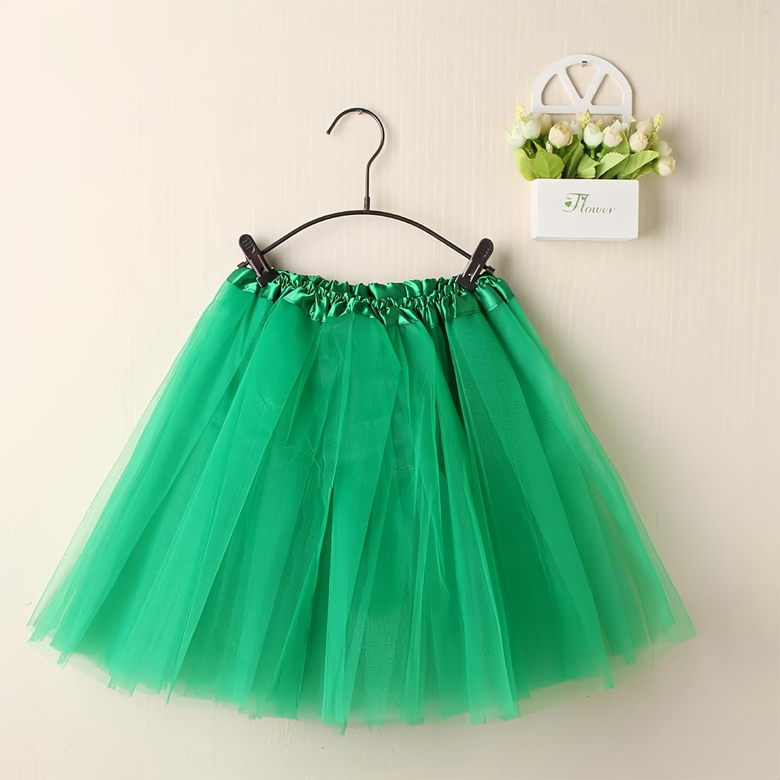 Paquete de 2 faldas de fiesta para niñas, disfraz de tutú, tutú de tul para fiestas de baile, enagua de ballet, verde — view 6
