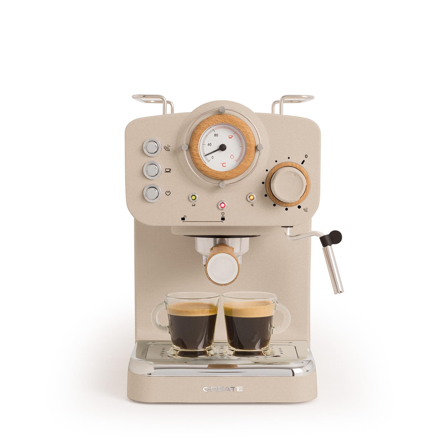 CREATE THERA RETRO, cafetière express semi-automatique, 20 bar, 1,25L