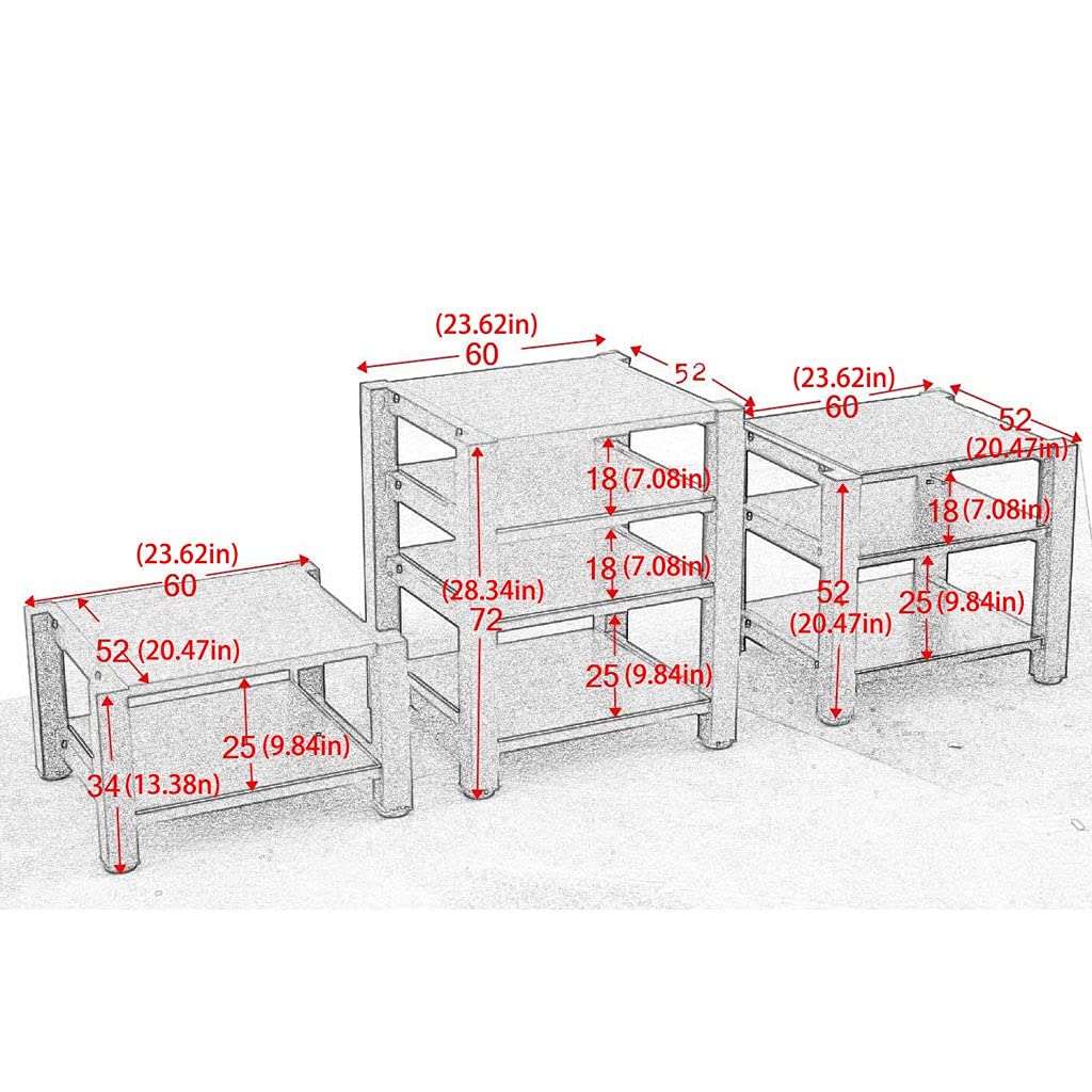 GLigeT Supporti per altoparlanti per monitor Staffa audio Staffa TV a rullo Componenti multimediali Staffa audio multistrato Scatola per altoparlanti 2/3/4 strati (acero bianco) Supporto per monitor