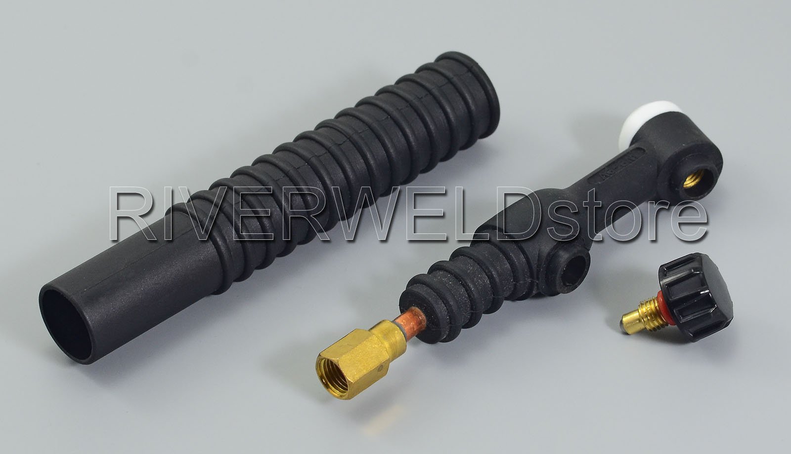 RIVERWELD WP-9F SR-9F Torche de Soudage TIG Complète à Tête Flexible Refroidie à air 125A, Câble Electrique 10mm², Connecteur M16x1.5 bipolaire CK10-25mm, Longueur 3.8m