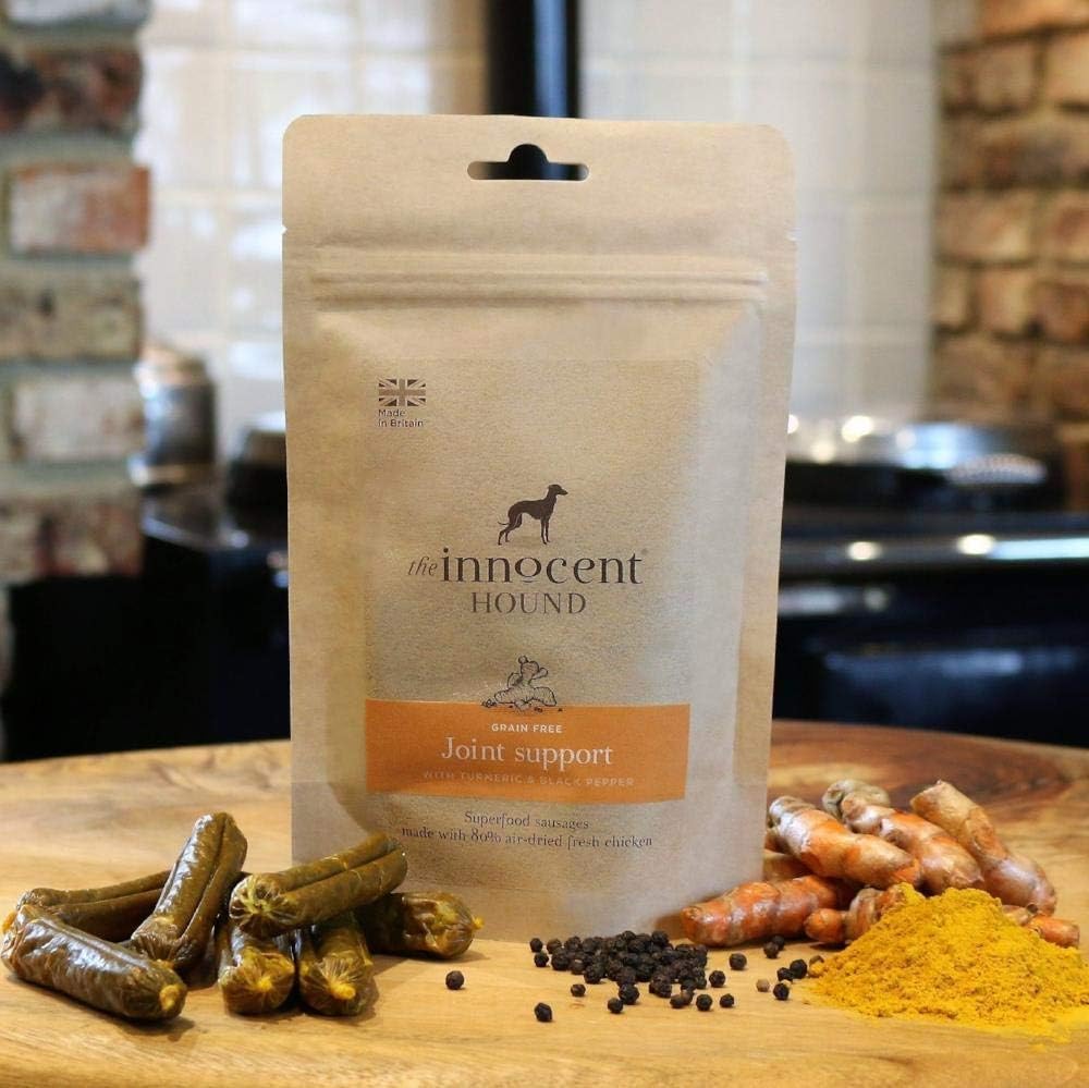 The Innocent Hound Joint Support Sausages with Turmeric and Black Pepper 500g, Chicken, 600 g (Pack of 1)