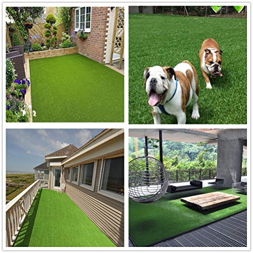 Petgrow Deluxe Realistic Artificial Grass Turf 3.3FTX5FT, 70 oz Face Weight /Drainage Holes / Rubber Backing, Indoor Outdoor Pet Faux Synthetic Grass Astro Rug Carpet for Garden Backyard Patio Balcony by Petgrow - Image 6