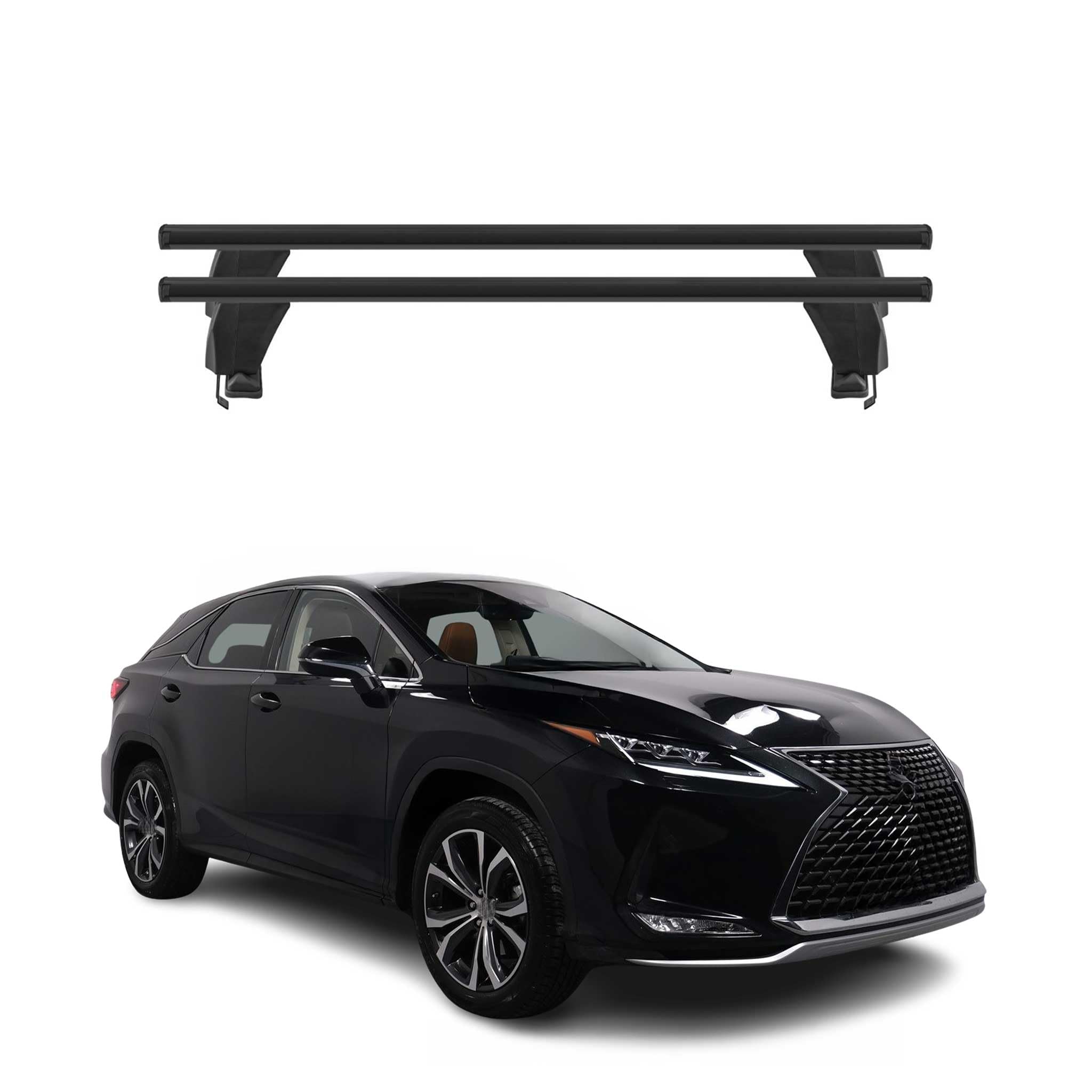OMAC Barres de Toit transversales en Aluminium pour Lexus CT 2011-2020 – Antivol – Rainure en T – Testées City Crash – Charge Max 50 kg Argent