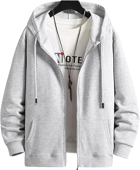 Amazon Jhijsc パーカー メンズ 秋 長袖 無地 ジップアップ ゆったり フード付き おしゃれ 大きいサイズ トレーナー パーカー 通販