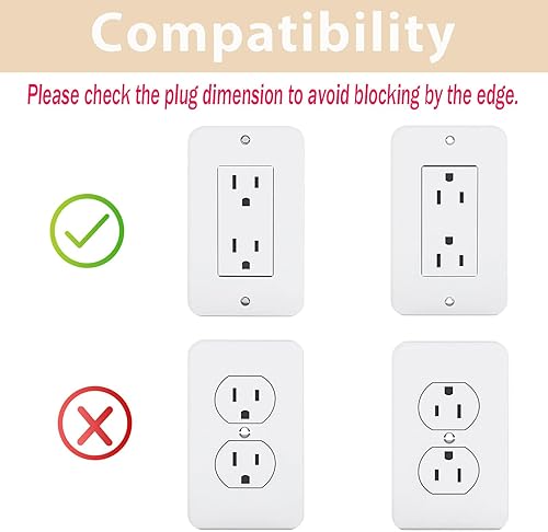 Miniatura 3 de Soporte de Estante para Tomacorriente Compatible con Receptáculo Decorador, Decoración de Baño con Gestión de Cables Integrada, Ahorro de Espacio