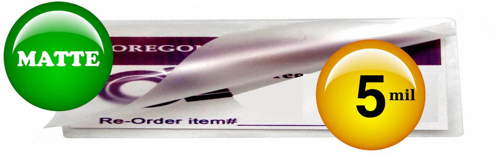 Oregon Lamination Hot Laminating Pouches Large Bookmark (Pack of 300) 5 Mil 2-3/8 x 8-1/2 Matte/Matt