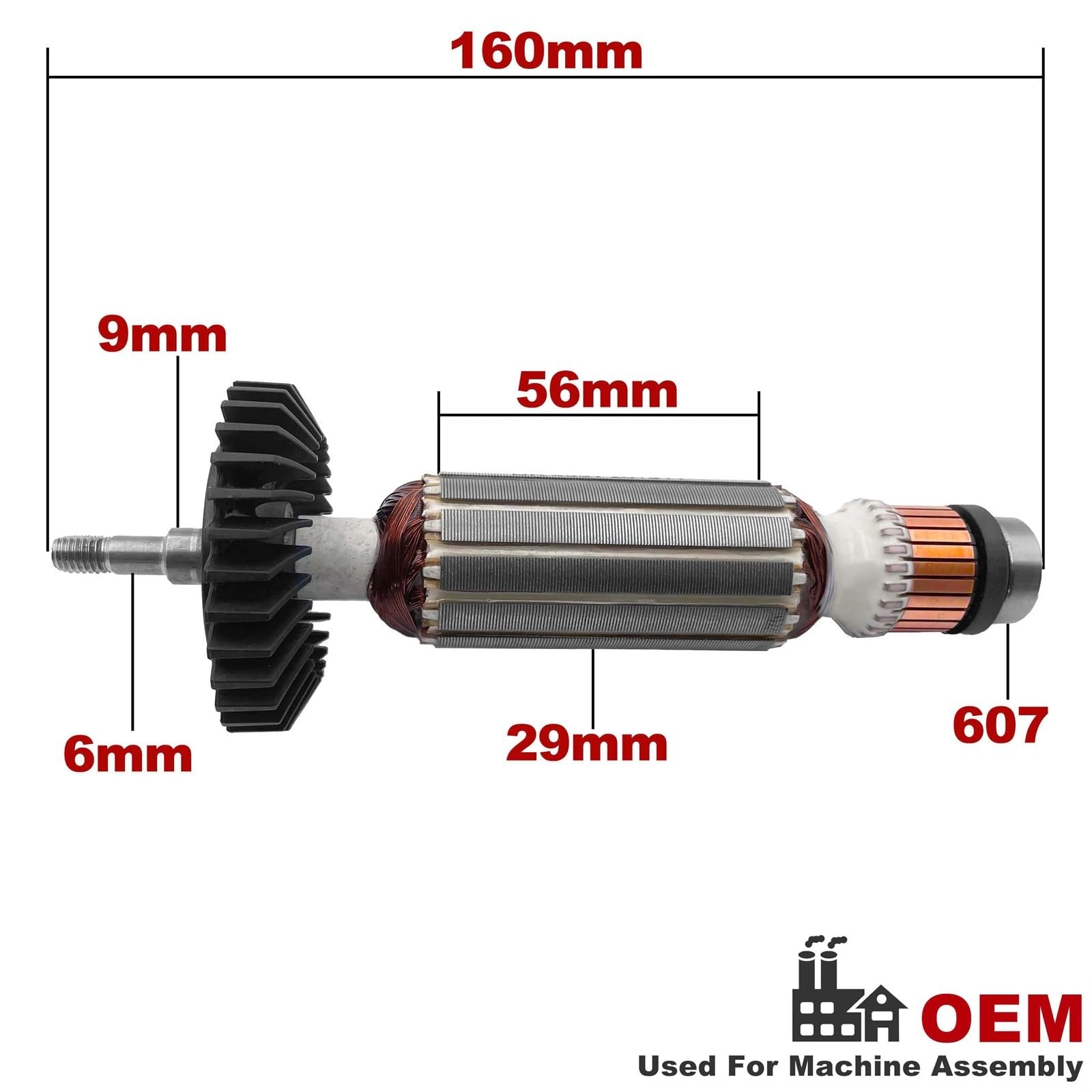 AC 220V 240V GA4030 GA4530 GA5030 Rotor de armadura GA4031 GA4034 GA4534 GA5034 Repuestos for amoladora angular GA4530R(Armature Pro)