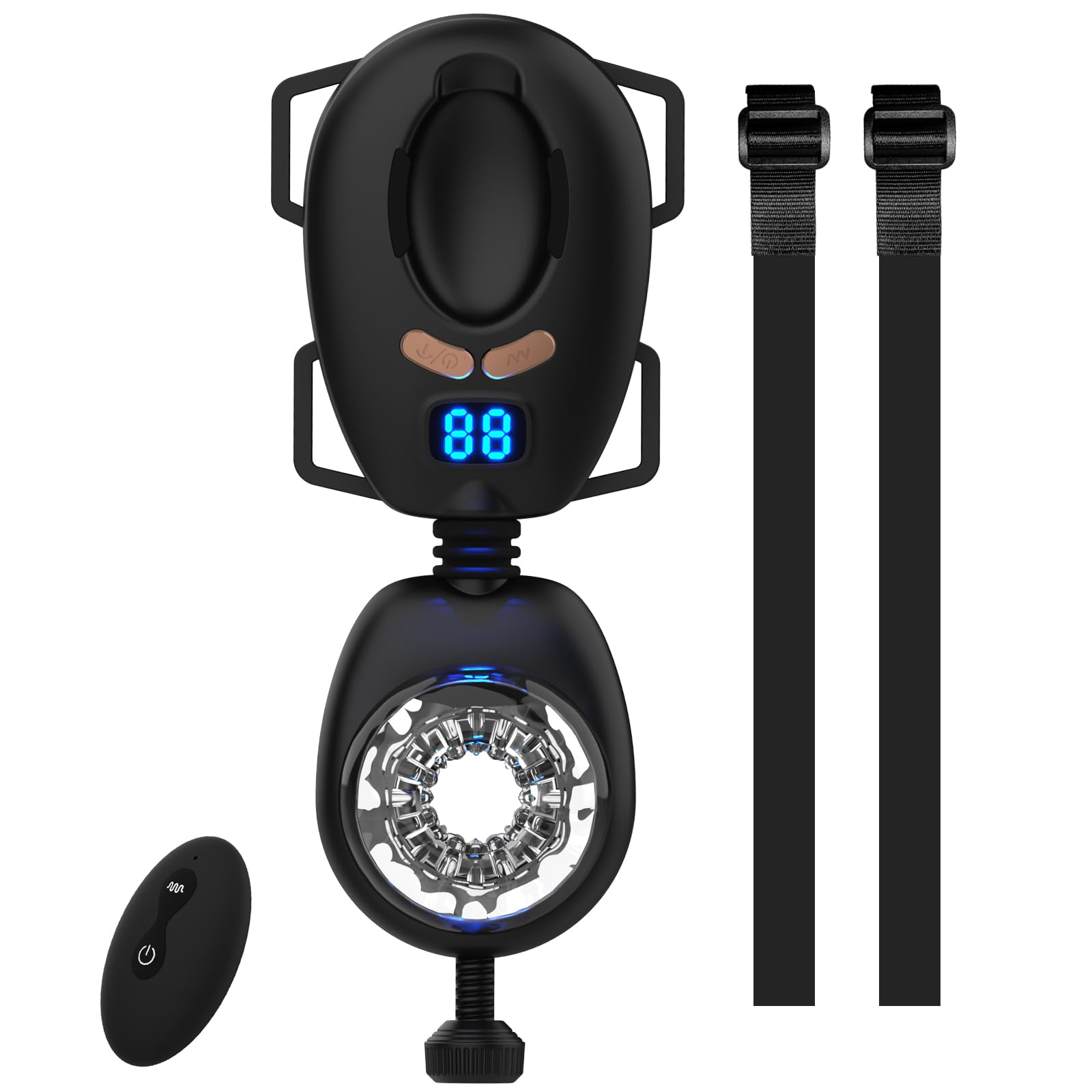Masturbateur Masculin Automatique Portable avec Ceintures Amovibles, Wordone Pompe à Pénis Réglable avec Écran LCD Sextoy pour Homme, Véritable Machine à Fellation pour le Plaisir Masculin