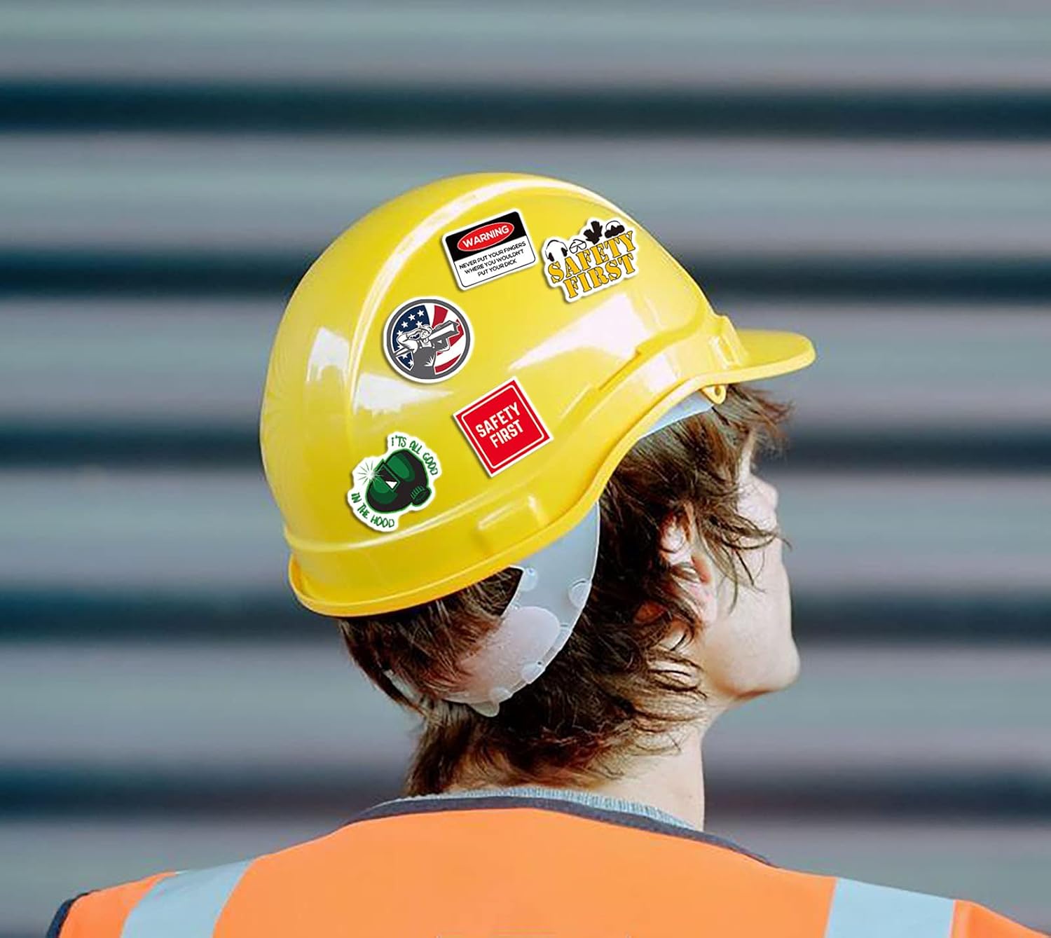 155Pcs Hard Hat Vinyl Stickers Decals, Waterproof Hardhat Tool Box Helmet Hood Stickers for Men Teens Adult Military Oilfield Welder Construction Union Military Essential Worker : Tools & Home Improvement