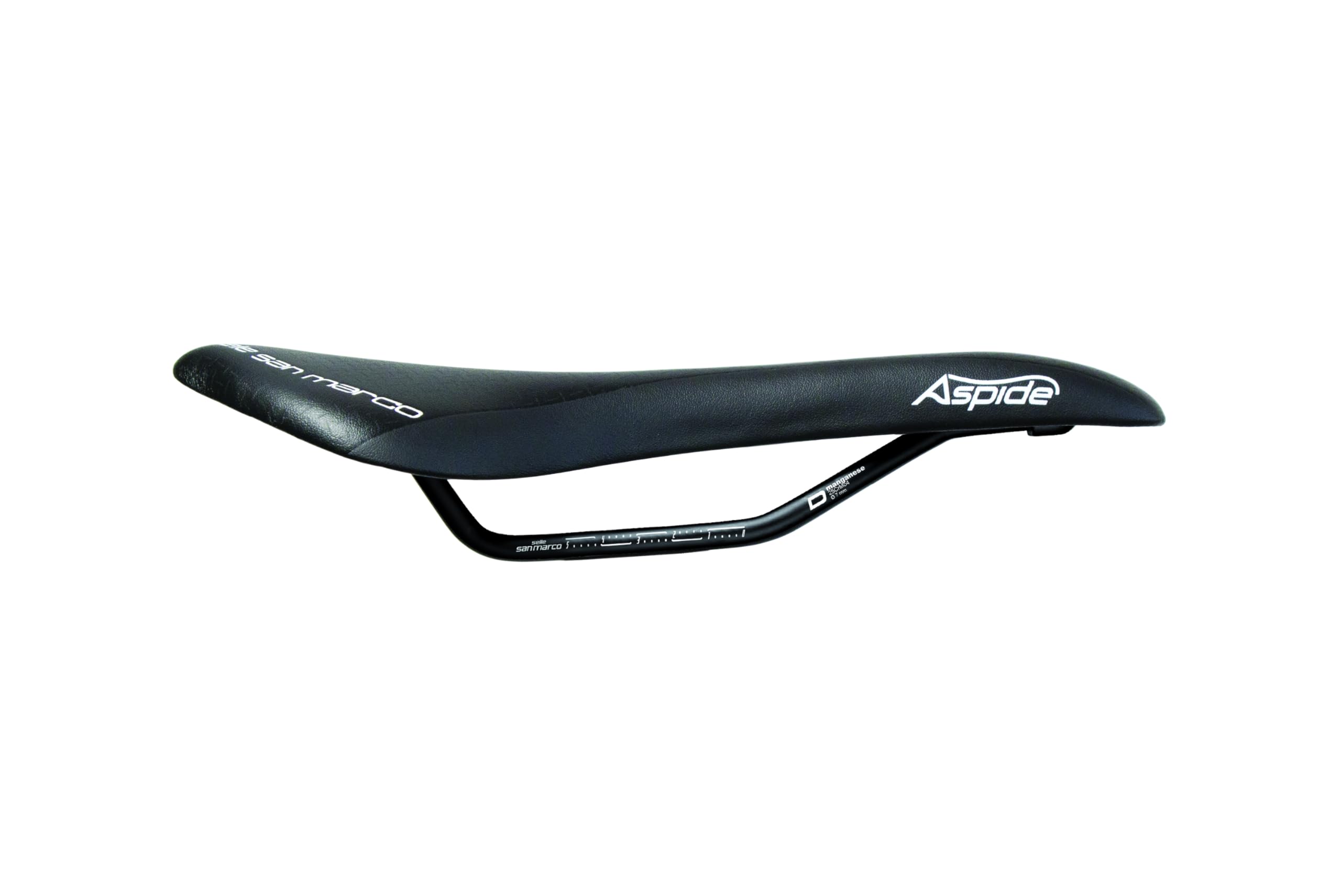 Selle San Marco ASPIDE Supercomfort Dynamic - Sillín para Bicicleta Gravel, con Asiento Estrecho y Mayor Acolchado de Gel, Forma Curva y Raíl de Aleación de Acero - Talla L2, Negro