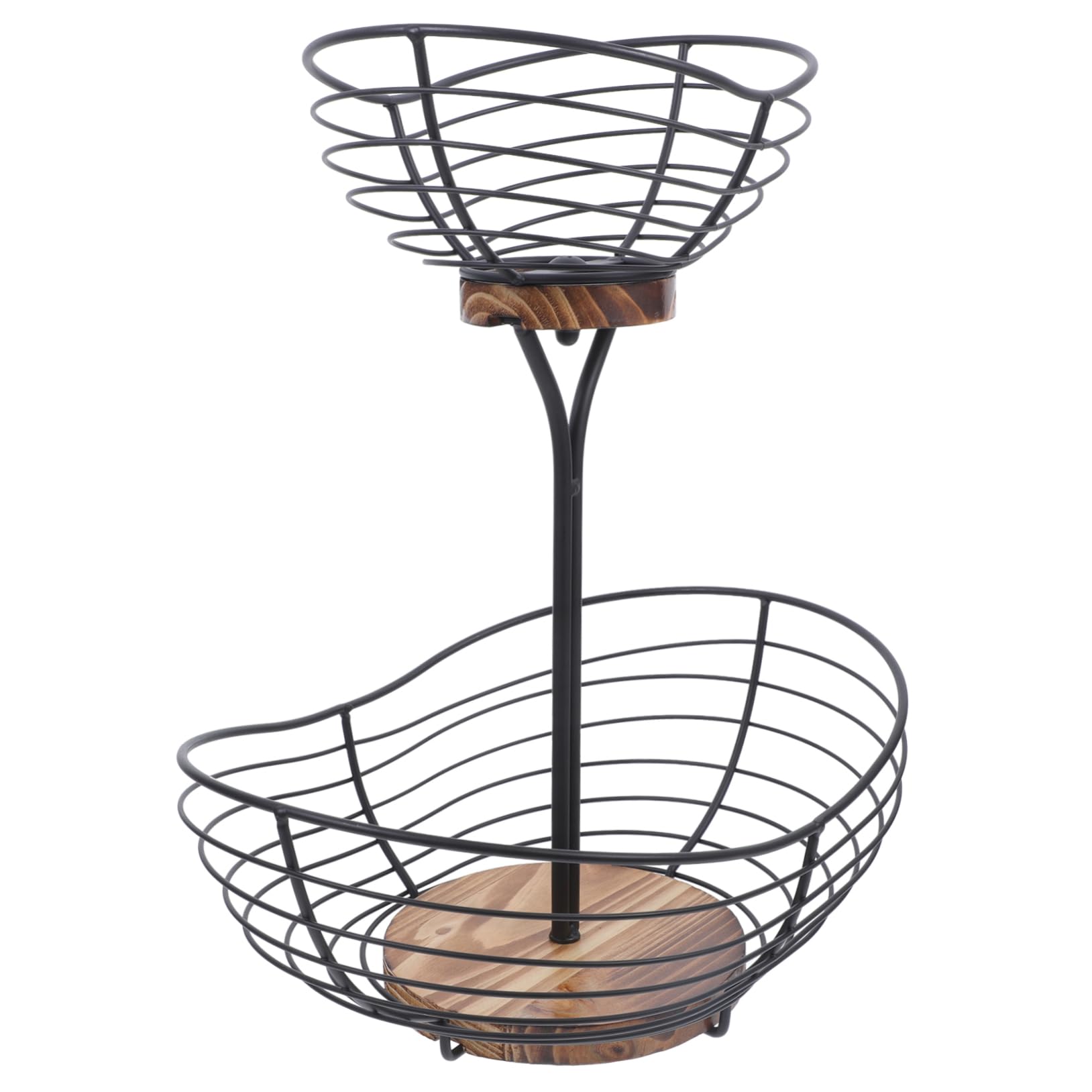 Coupe à fruits en fil de fer au design géométrique épuré