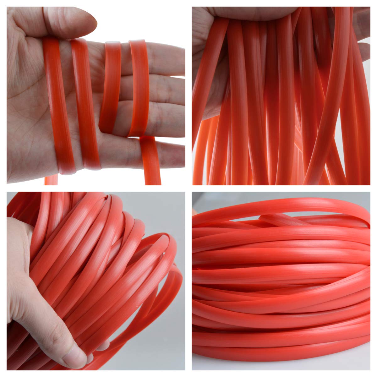 YebiO 500G (70M) Gradientowe Płaskie Tkanie Rattanu, Szerokość 8Mm Syntetyczny Rattan Naprawa Dzianina Materiał Plastikowy Rattan Dla Majsterkowiczów Handmadeniture Krzesło Kosz Stołowy/Red