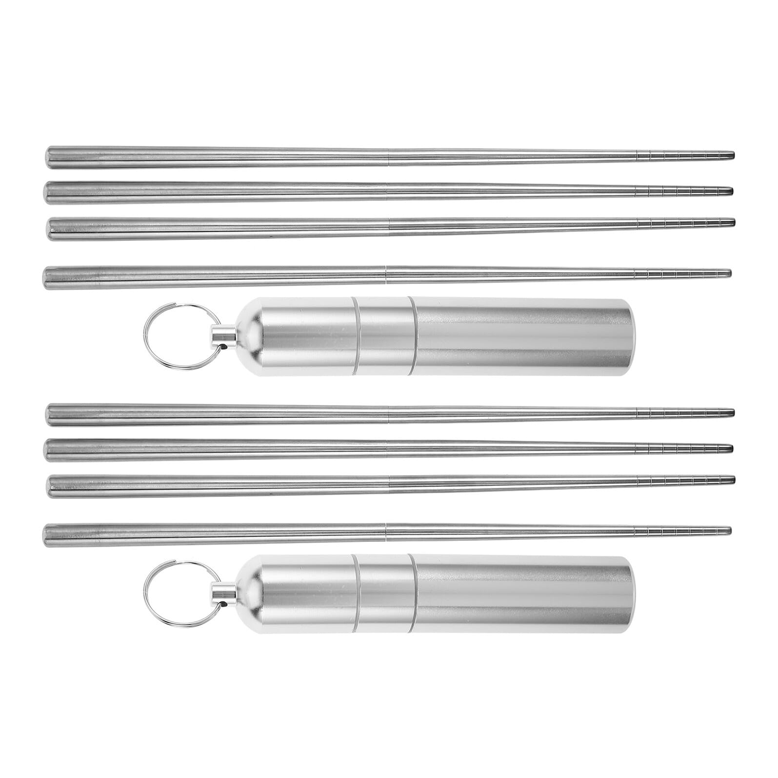TOYANDONA 2 Juegos Foldable Stainless Steel Reusable Utensils For Camping Hiking Travel Compact Portable Metal Tableware For Outdoor Use