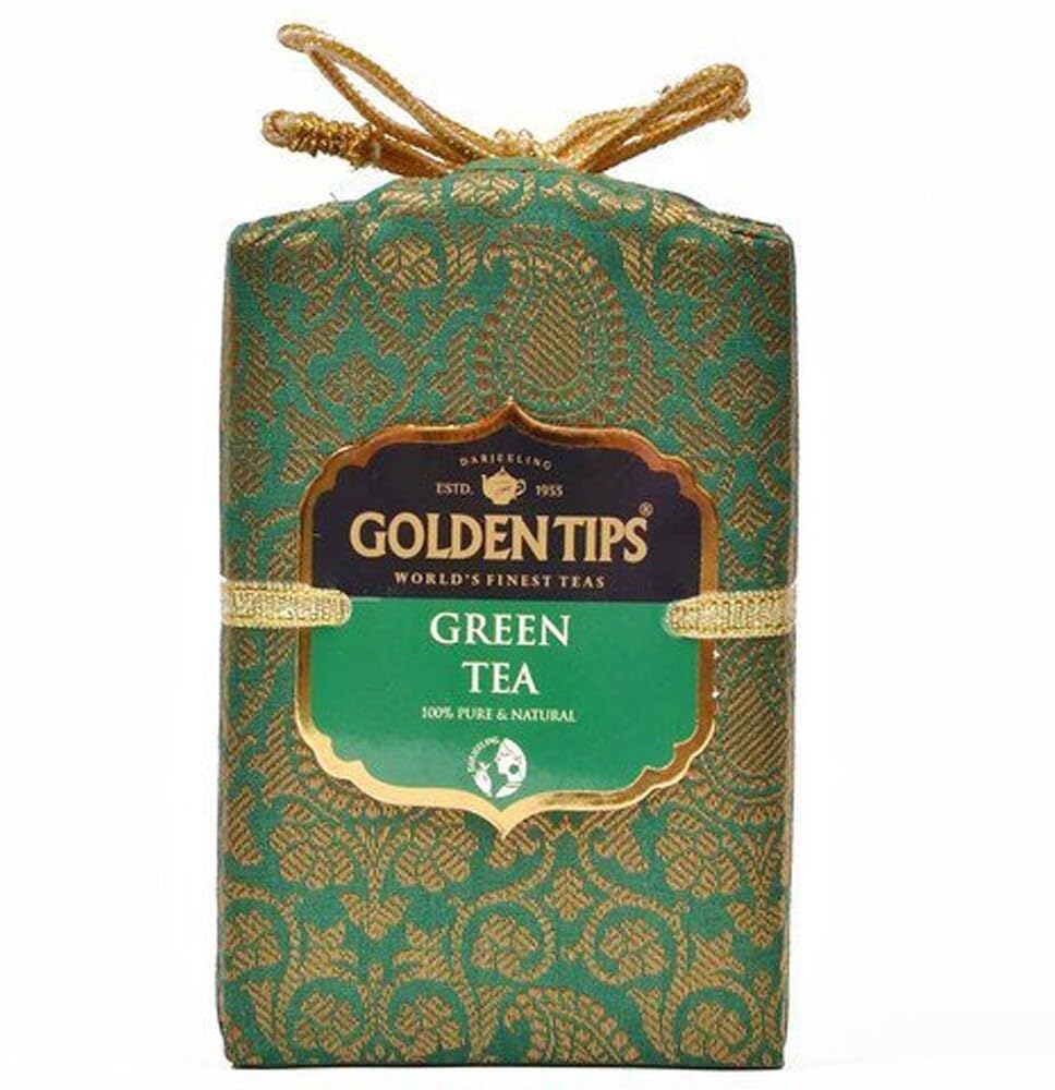Golden Tips Darjeeling Green Tea Loose Leaves Brocade Bag (200 Gram, 100 cups) (B00S84N7JQ) Amazon Price History, Amazon Price Tracker