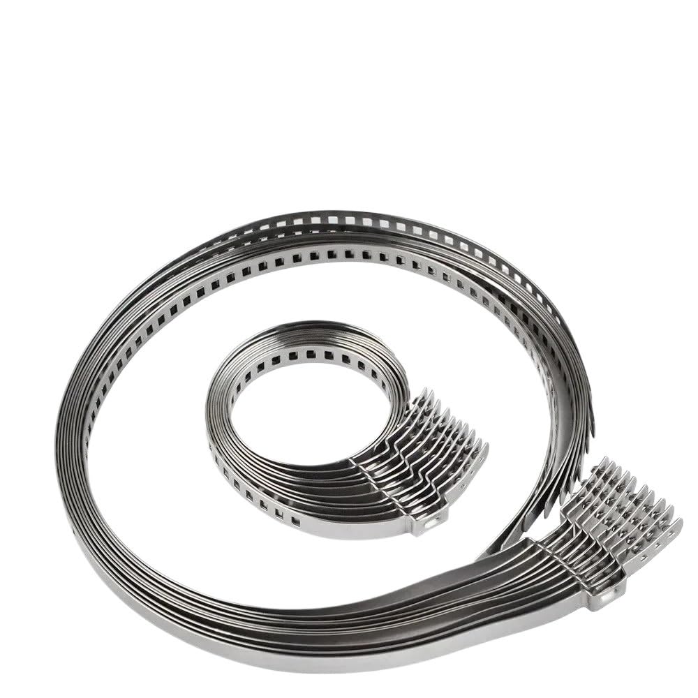 10Pcs Universal Stainless Steel Axle CV for Joint Boot Crimp Clamp Kit for Driveshaft 31-41mm 70-127mm Adjustable