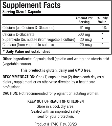 Miniatura 2 de Biotics Research Desintoxicación hepática de glucarato de Ca D, elimina toxinas, huesos fuertes, salud hormonal, salud cardíaca, composición