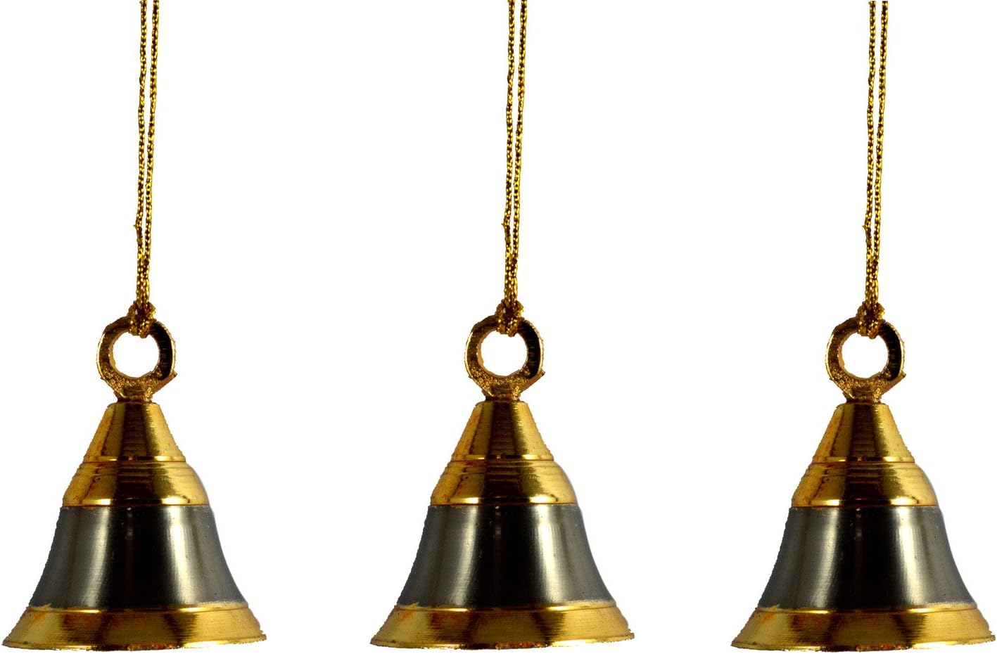 Aakrati Devyom Handcrafted Brass Decorative Bell Set Of 3