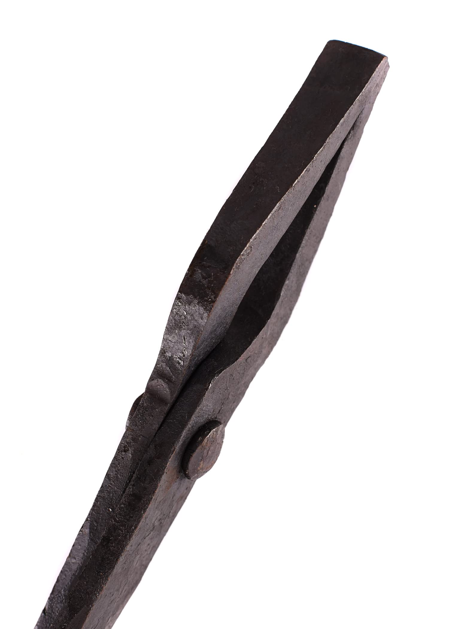 Pince de forge, Pince plate, petite, env. 30 cm - en acier forgé main - Tenaille de forgeron