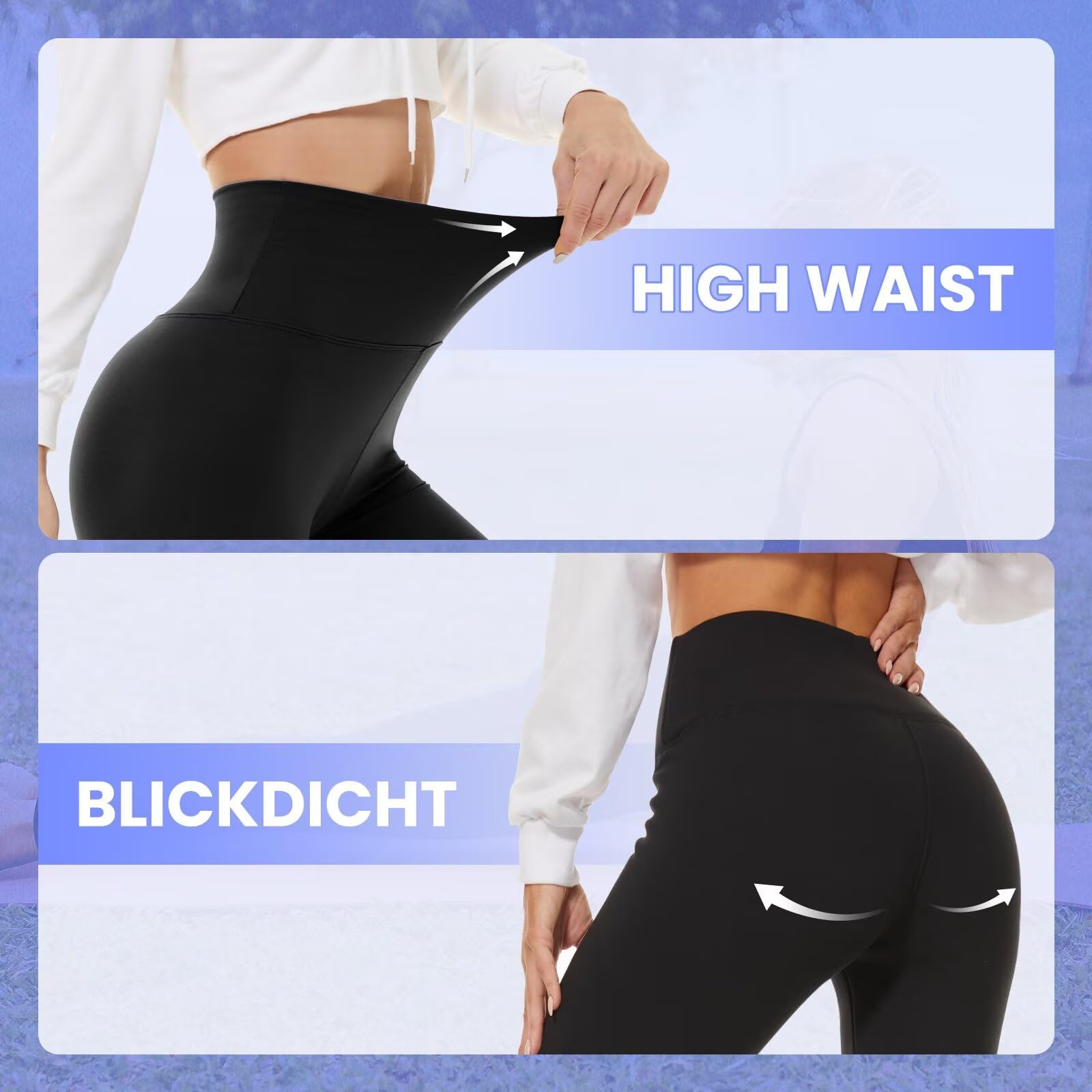 TNNZEET Leggins Termici Donna Vita Alta Termico Invernali Autunno e Inverno