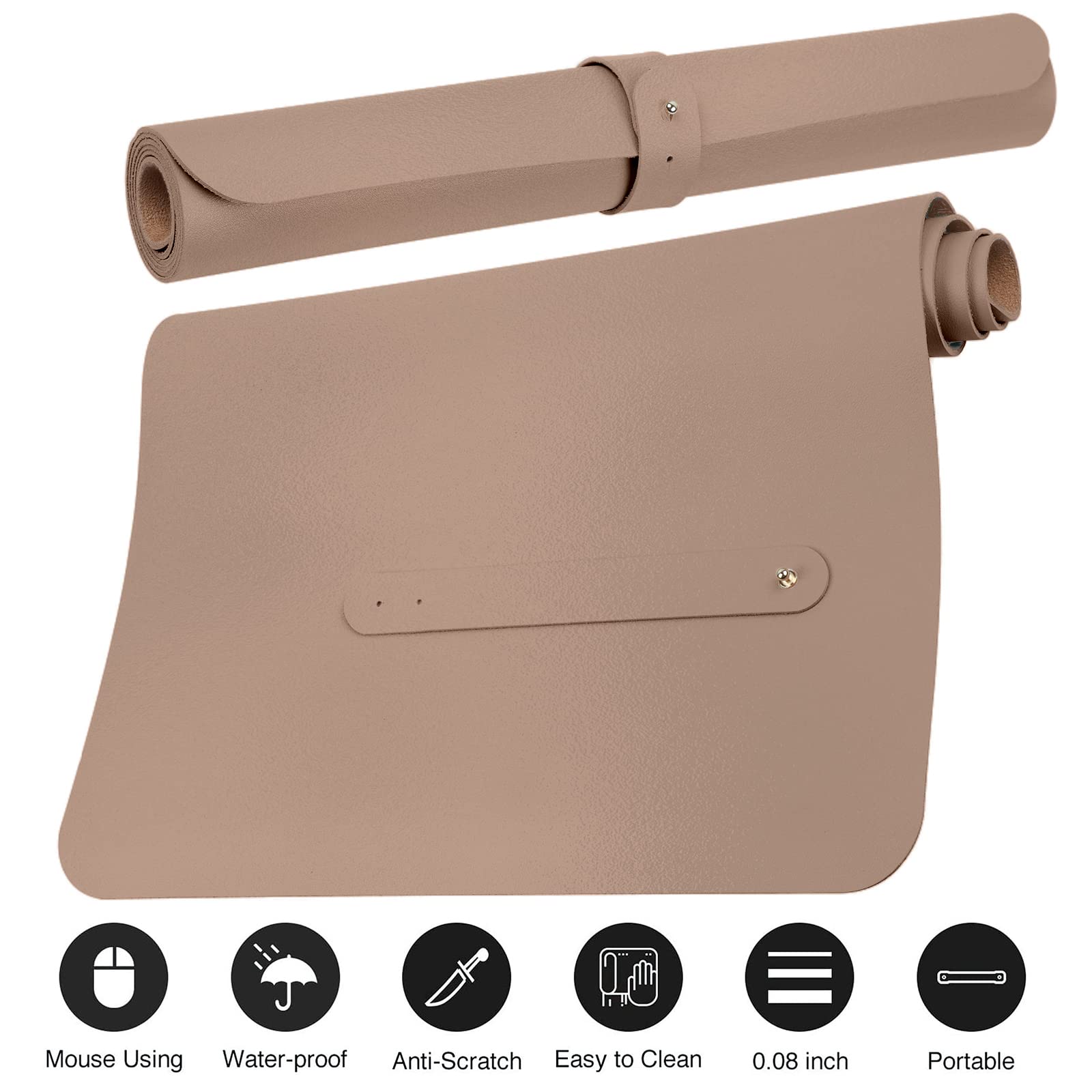 Tapete Mesa Antideslizante Alfombrilla De Escritorio De Cuero PU - Varios Tamaños (60x40 A 120x60 Cm), Protector De Borde, Antideslizante, Impermeable Protector Escritorio Pu