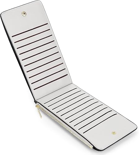 Miniatura 6 de YALUXE Women's Wallet RFID Blocking with 20 Card Slots Cash Holder Zipper Pocket for Phone PU Leather