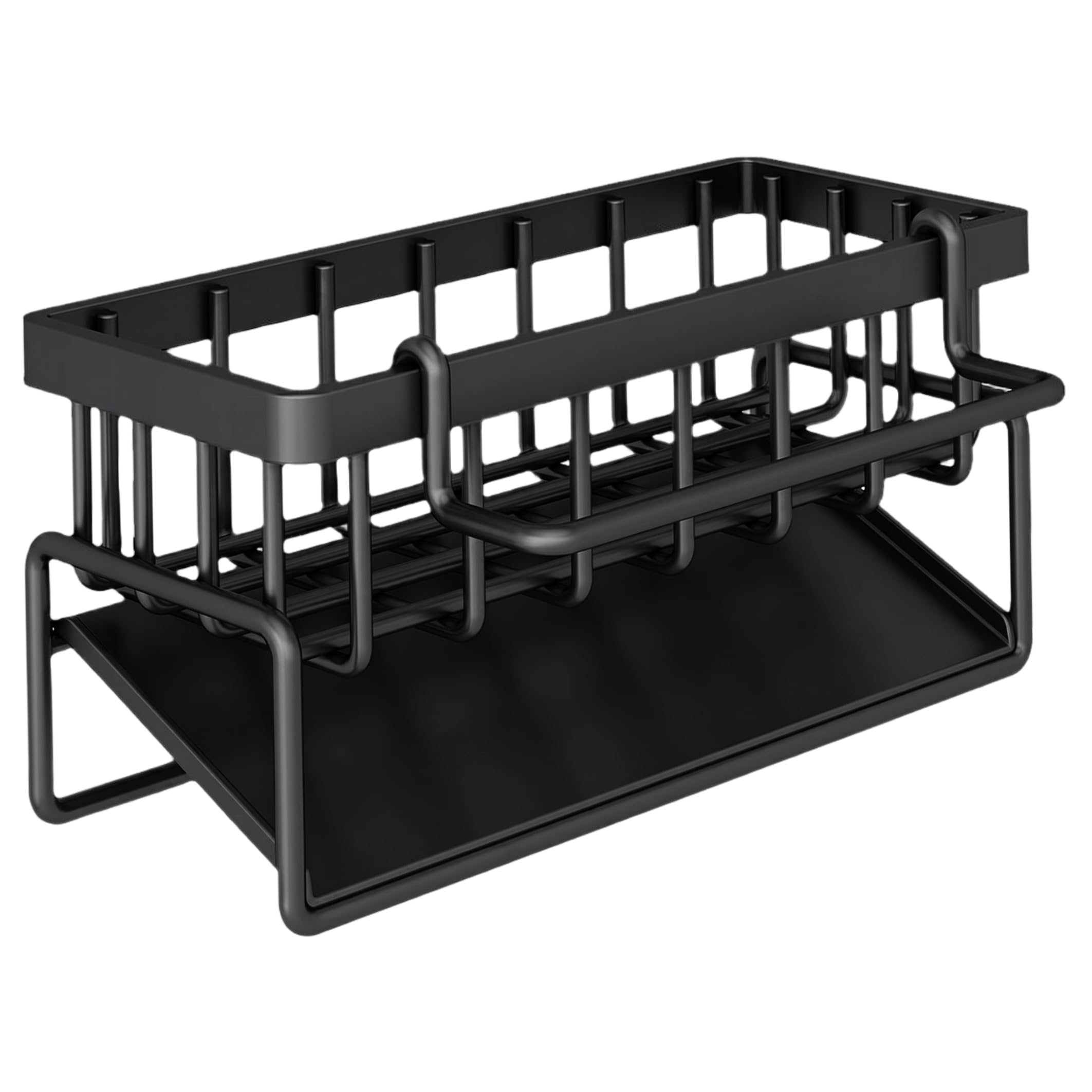 DAGLLGEW Sink Caddy Organizer, Kitchen Sponge Holder, Black