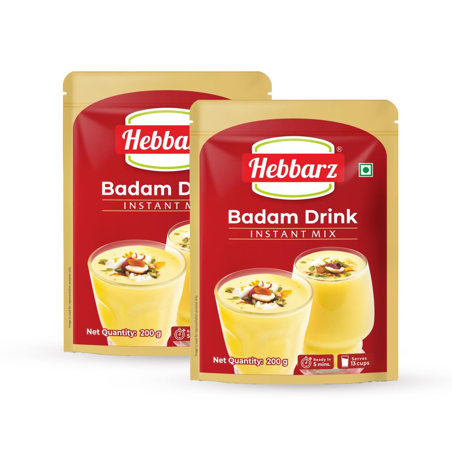 Hebbarz Instant Badam Drink Mix, 400g (Pack of 2, 200g each) | Badam Milk Powder | Almond Drink Mix | Badam Kesar Mix | Almond Saffron Mix | Badam Mix (B0DBFW27YF) Amazon Price History, Amazon Price Tracker