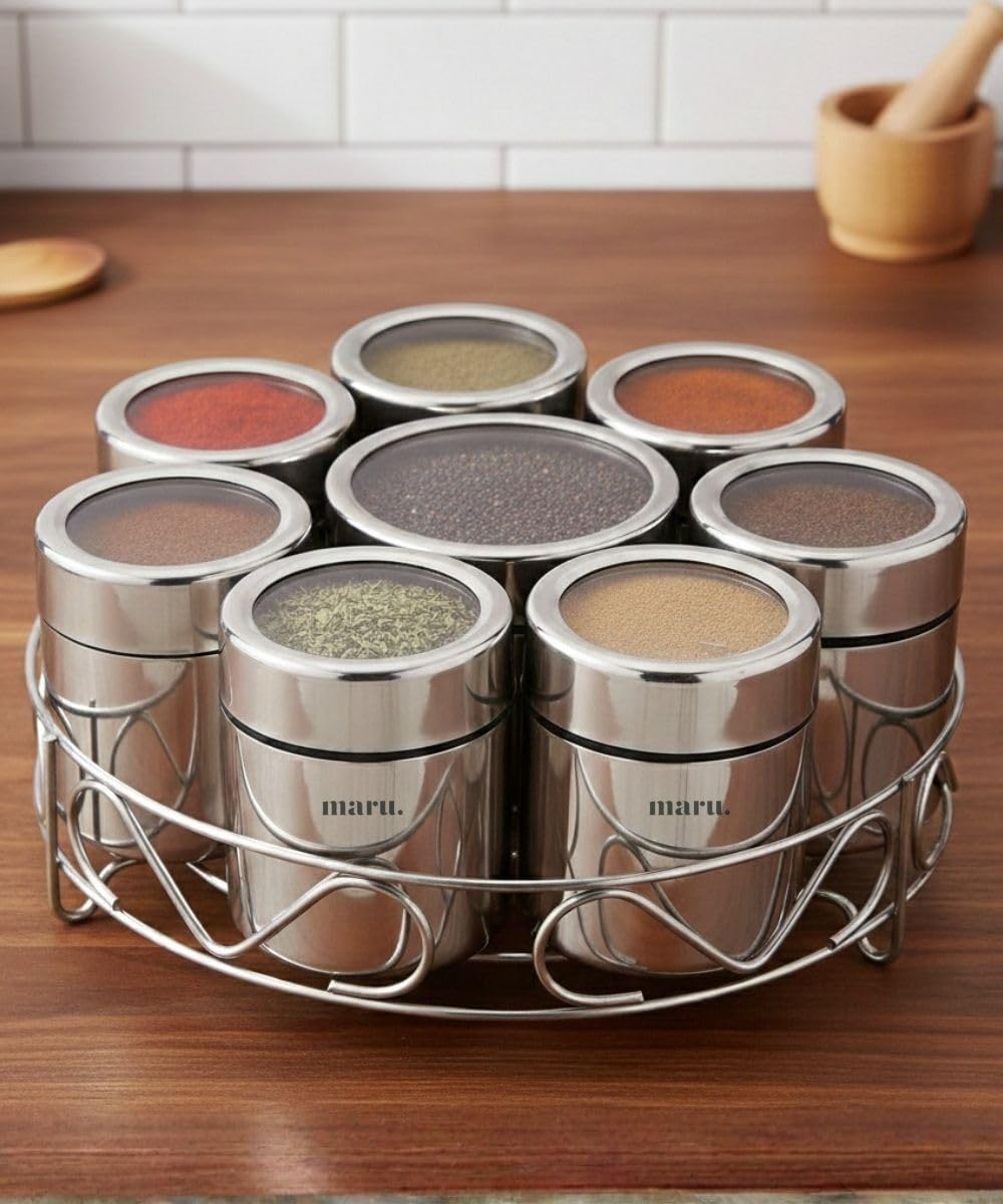 MARU Spice Racks Red,Silver