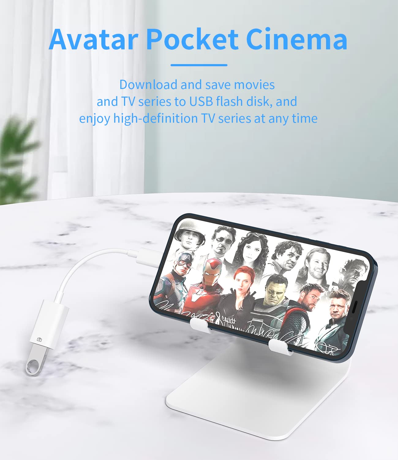 Apple Adattatore Lightning USB per fotocamera con caricatore per iPhone/iPad collegare chiavetta USB, disco rigido SSD, lettore di schede, tastiera, mouse, hub, MIDI