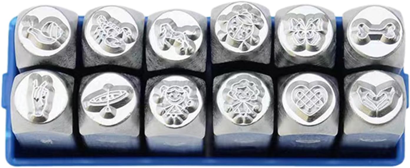 ハンドメイドジュエリー彫刻ツールセット12個 メタルノミジュエリー彫刻刀セット スチールテクスチャー プロに最適