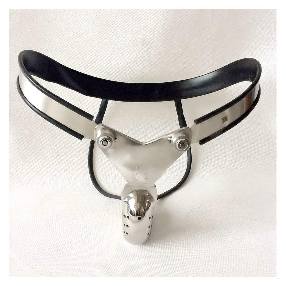 Vpayi ステンレススチール雄純正ベルト男性ケージデバイスビッグ純正CBTペニスボンデージオスの貞操陰茎リング、ステンレススチールの男性の貞操帯 貞操具 拘束具 束縛具アンダーウェアベルト-VP5 (Color : Double Wire, Size : 84CM-97CM)