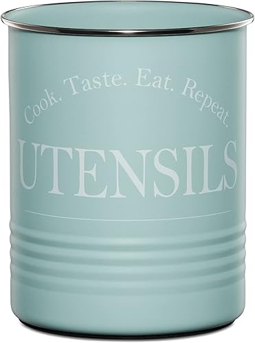 Bartnelli Organizador grande de utensilios de cocina para encimera, organizador de almacenamiento de granja con base acolchada estable