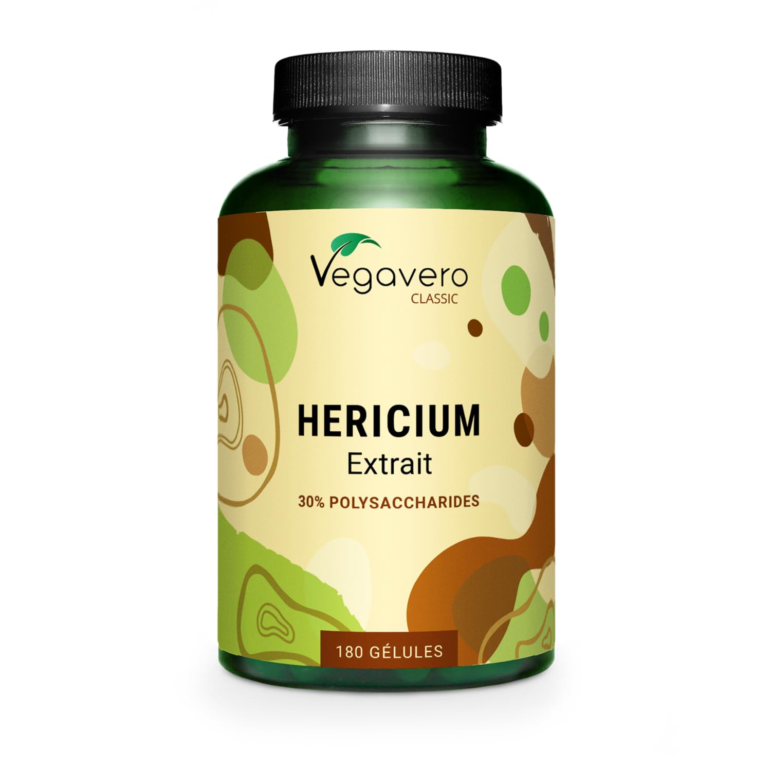 Lions Mane 10000 mg | Extrait Hericium | 30% Polysaccharides + 5% Bêta-Glucane | 180 Gélules | Vegan & Sans Additifs | Vegavero®