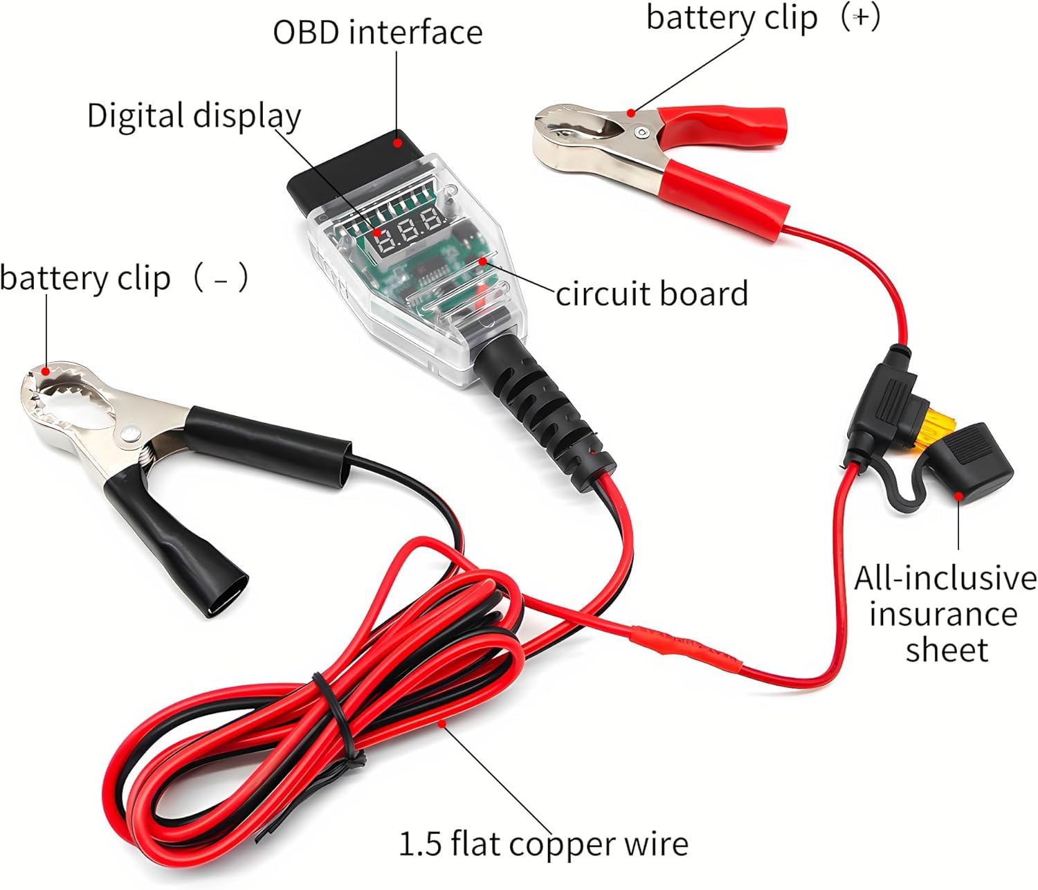BAT TECH OBD2 Car Computer ECU MEMORY Saver 12 Volt Battery Tool [autool Bt30