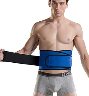 Johnnyhh Adjustable Waist Trimmer Belt for Men & Women,Blue/M