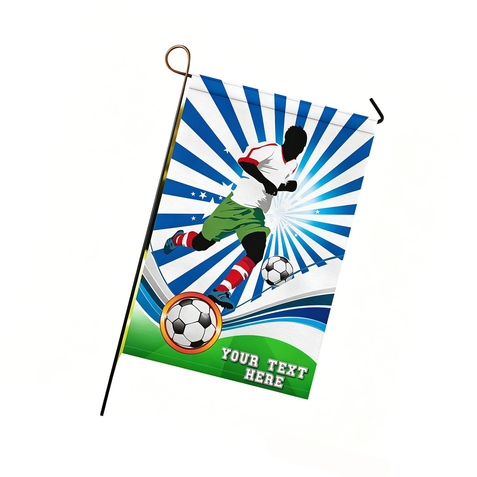 Tsophreniq 2026 Soccer Celebration Flag 30X45Cm Water Resistant Polyester Fabric Soccer Themed Garden Standard