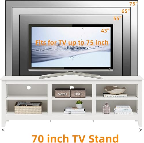 Miniatura 8 de Panana Soporte de TV, soporte de TV clásico de 6 cubos, para TV de 75 pulgadas, soportes de televisión de granja, centro de entretenimiento, soporte